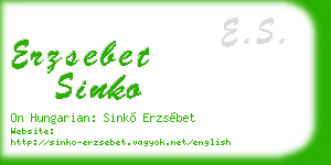 erzsebet sinko business card